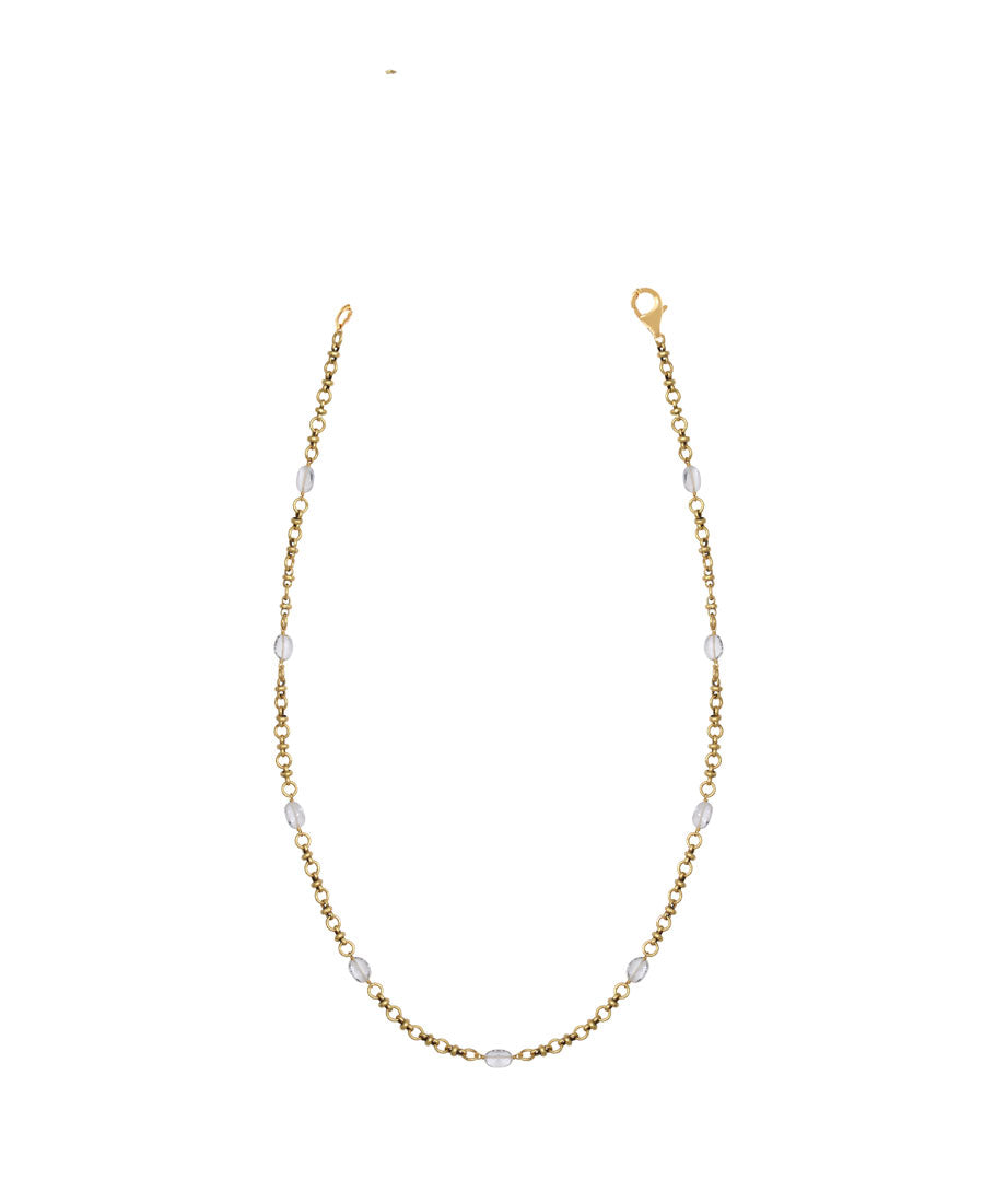 QUARTZ CRYSTAL SHORT CHAIN NECKLACE