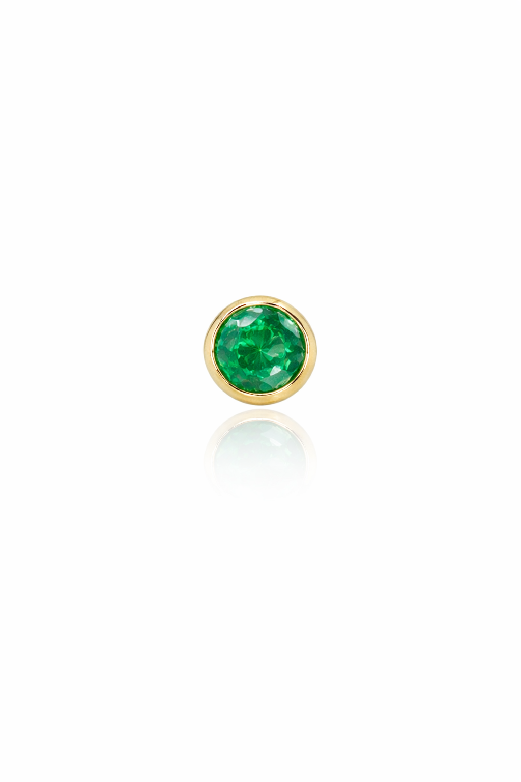 TSAVORITE GOLD STUD EARRING