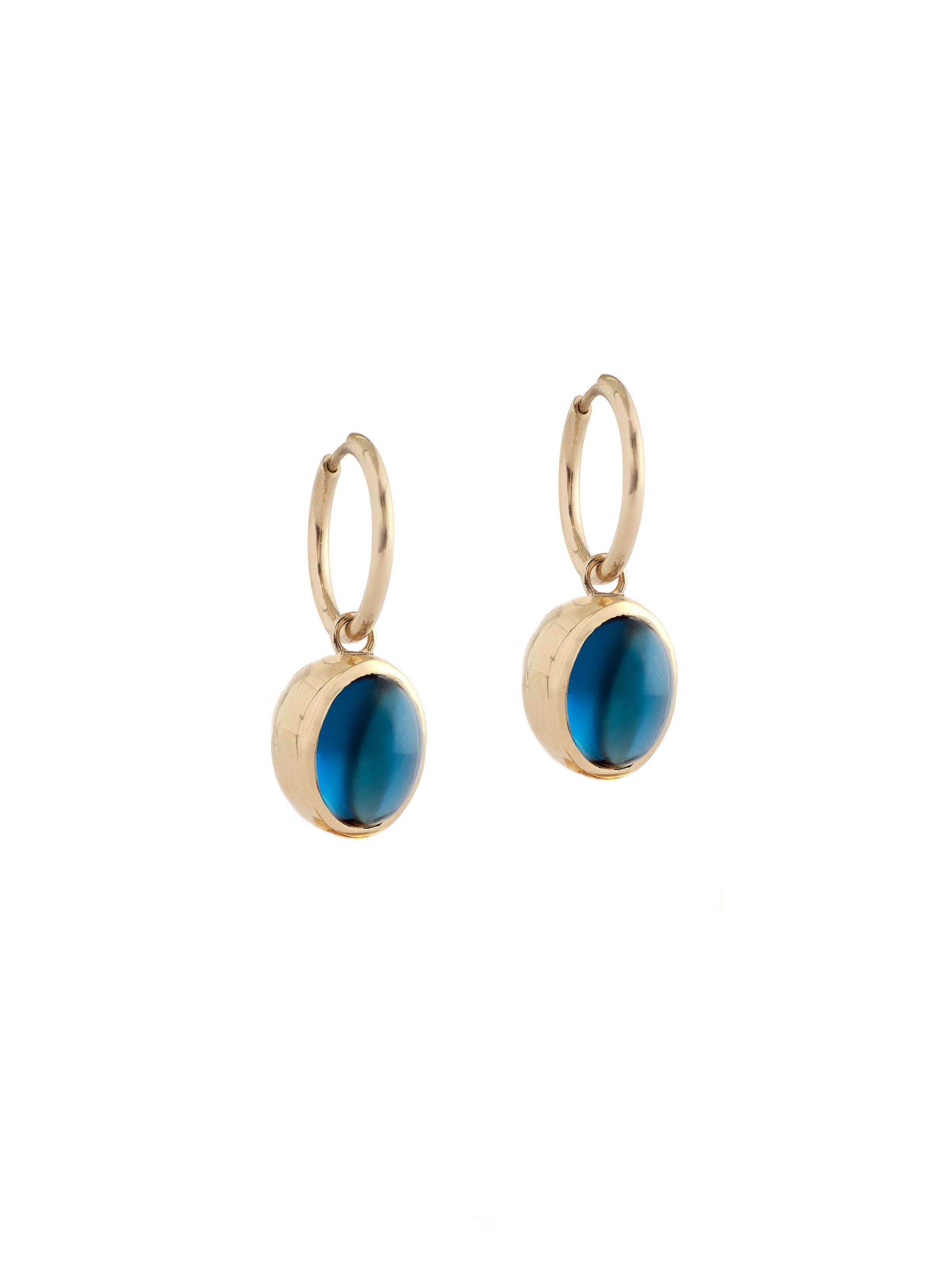LONDON TOPAZ GOLD DROP EARRINGS