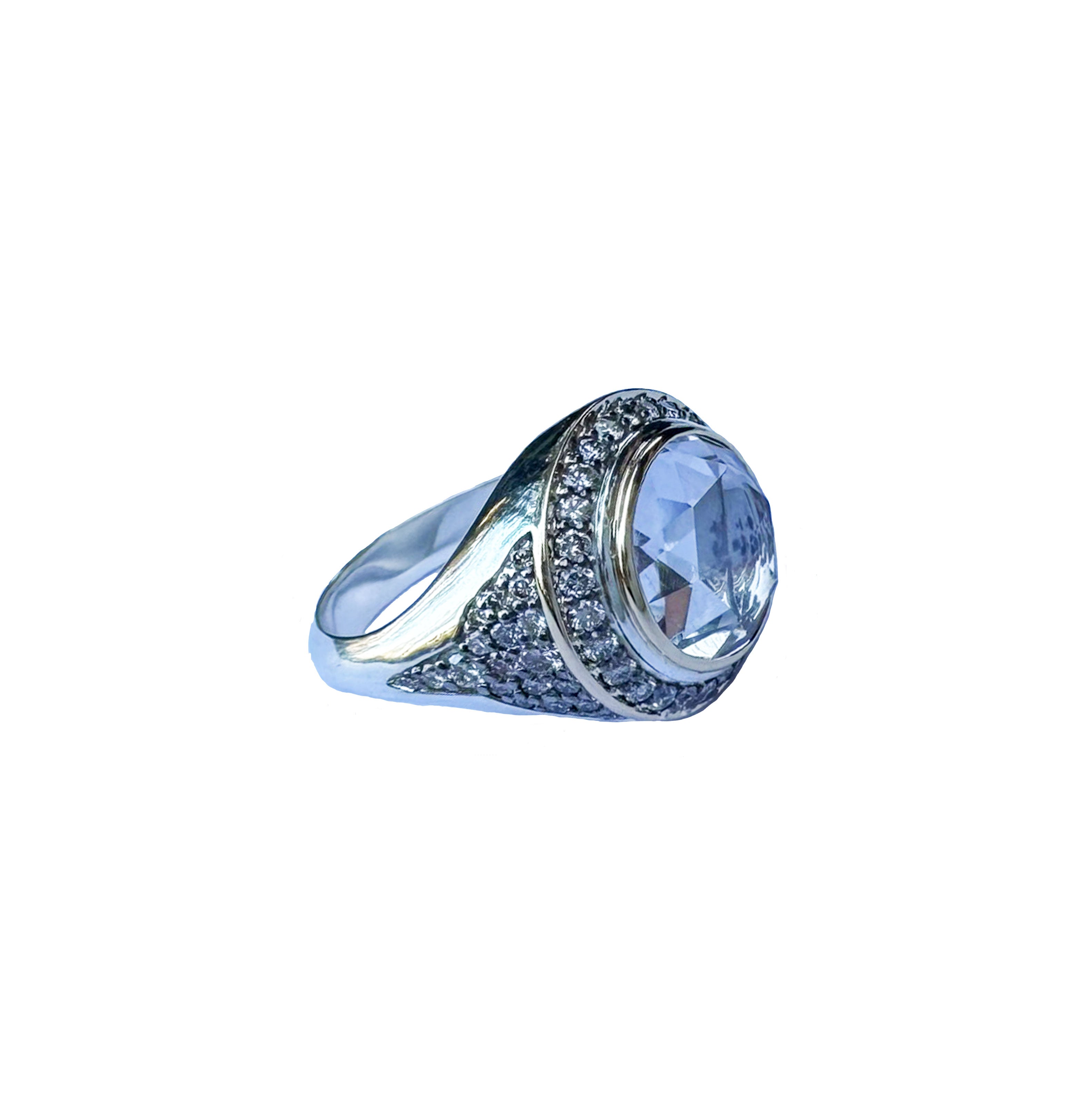 CRYSTAL AND DIAMOND RING