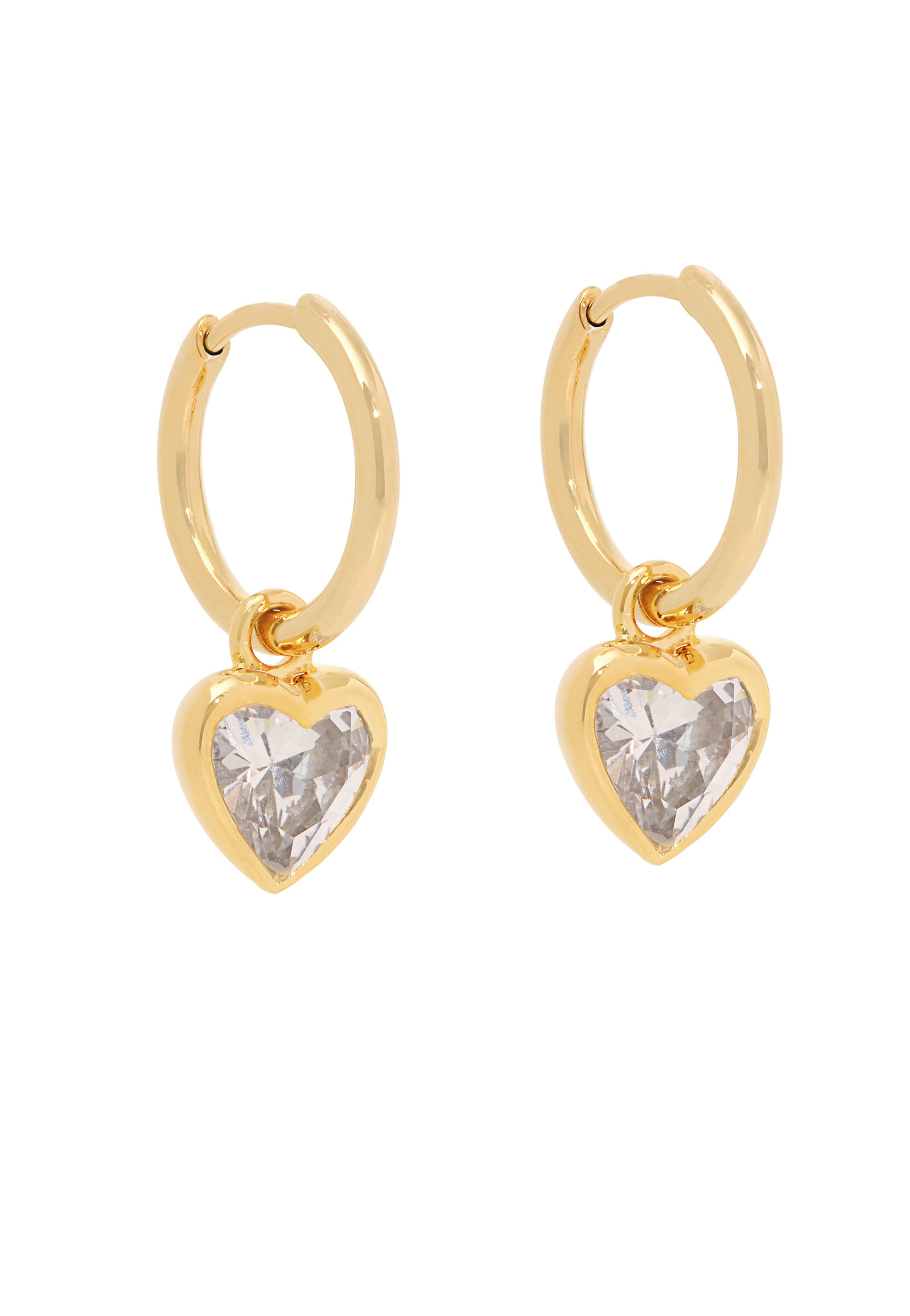 CRYSTAL HEART DROP EARRINGS
