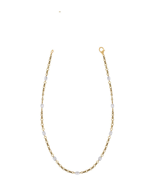 QUARTZ CRYSTAL SHORT CHAIN NECKLACE
