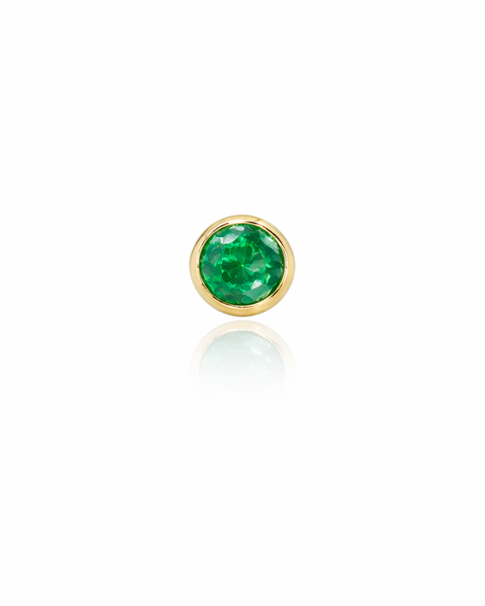 TSAVORITE GOLD STUD EARRING