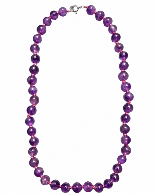 AMETHYST ROUND BEAD CHILDREN'S NECKLACE