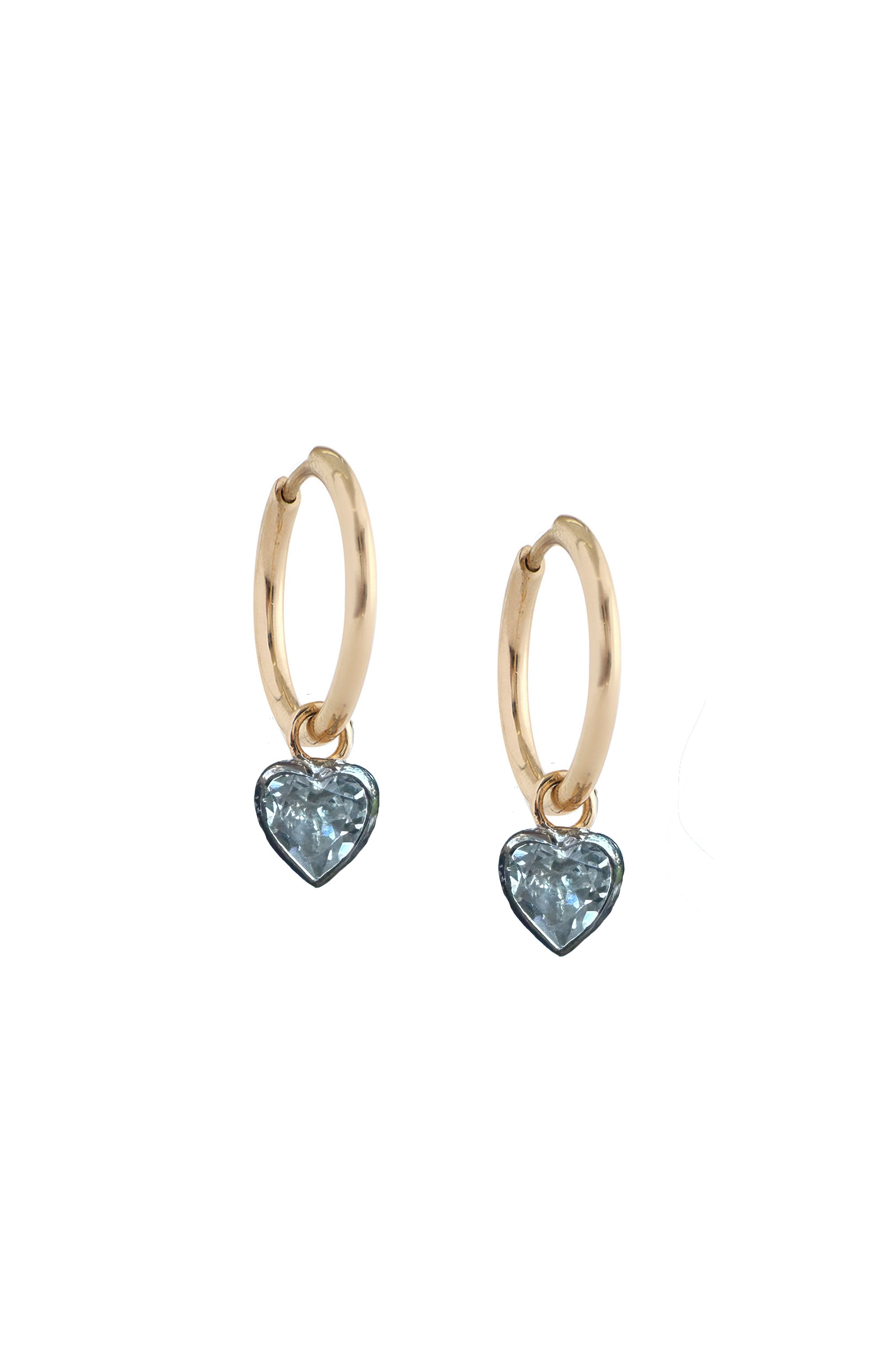 CRYSTAL HEART DROP EARRINGS