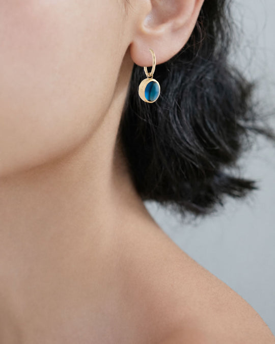 LONDON TOPAZ GOLD DROP EARRINGS
