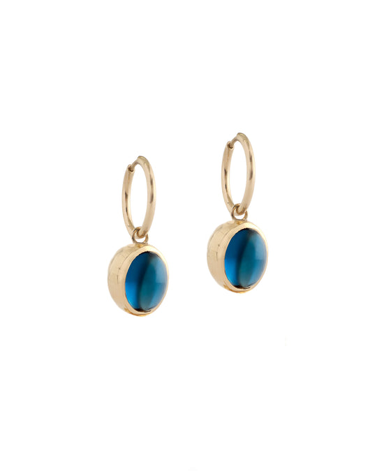LONDON TOPAZ GOLD DROP EARRINGS