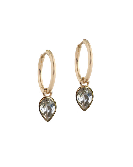 QUARTZ CRYSTAL TEARDROP EARRINGS