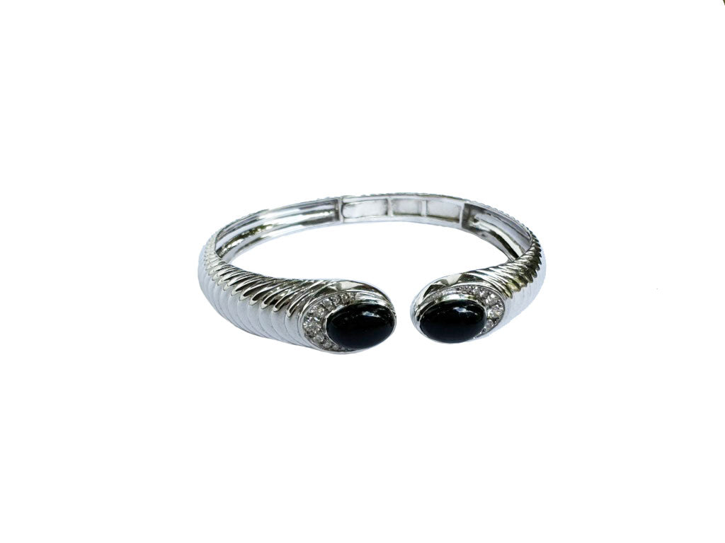 ONYX AND DIAMOND BANGLE