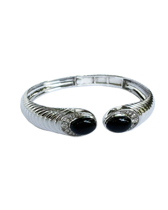 ONYX AND DIAMOND BANGLE
