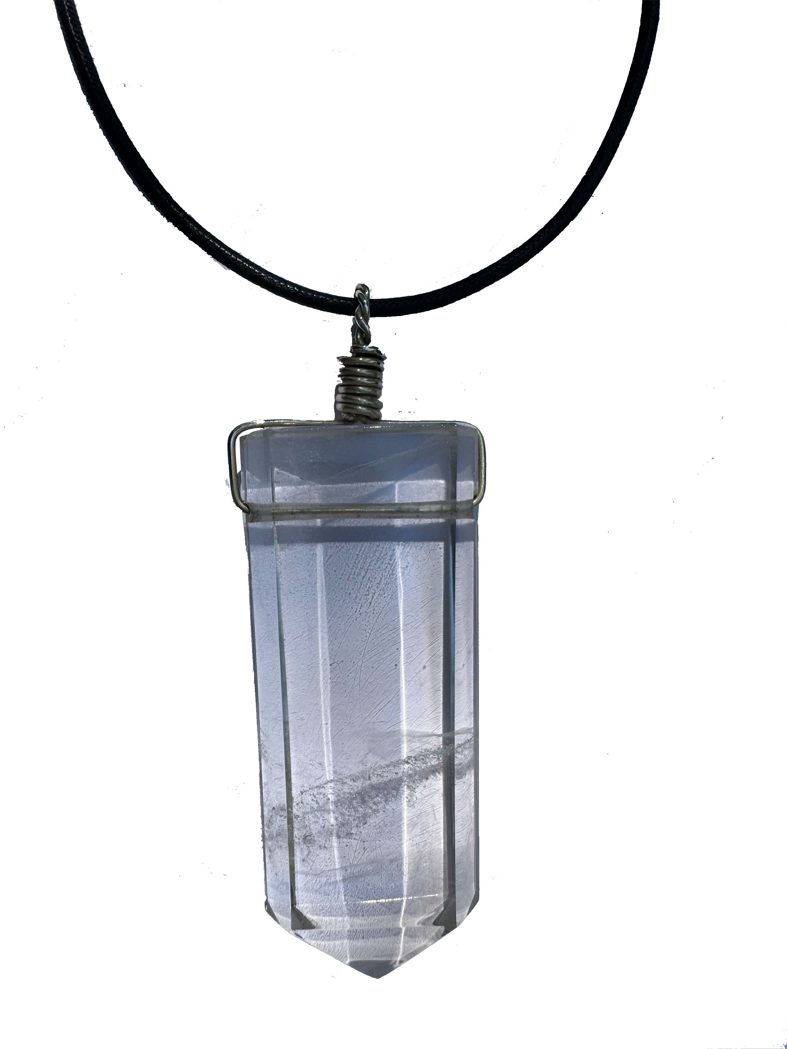 QUARTZ CRYSTAL PENDANT NECKLACE