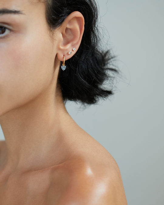 CRYSTAL HEART DROP EARRINGS
