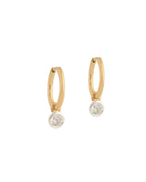 GOLD CRYSTAL 4MM DROP EARRING
