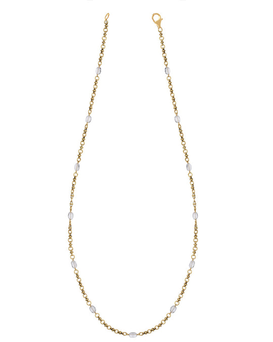 QUARTZ CRYSTAL LONG CHAIN NECKLACE