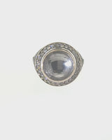 CRYSTAL AND DIAMOND RING
