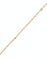 WHITE TOPAZ CHAIN ANKLET