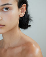 10KT GOLD & DIAMOND TEARDROP SINGLE STUD EARRING
