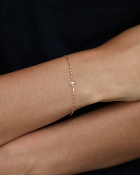 10KT YELLOW GOLD DIAMOND BRACELET